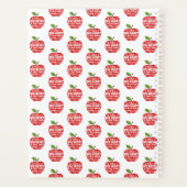 Red Apfel Lehrer danke Ihnen Altersrente Kinderzim Planer (Rückseite)