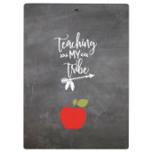 Red Apfelschalkboard-Skript für Lehrer lustiges Zi Klemmbrett (Rückseite)