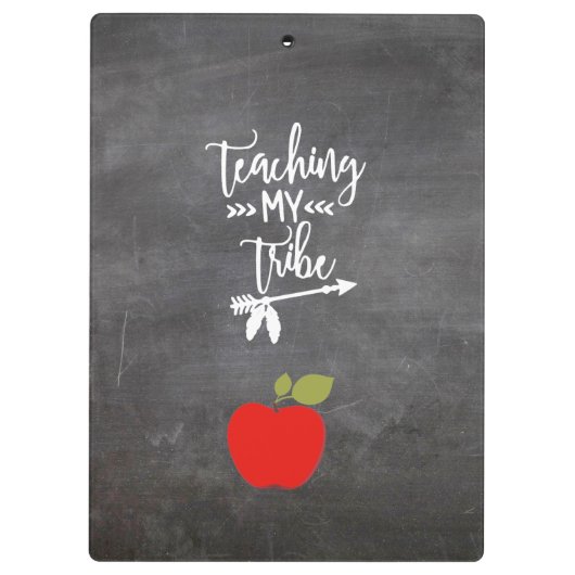 Red Apfelschalkboard-Skript für Lehrer lustiges Zi Klemmbrett (Rückseite)