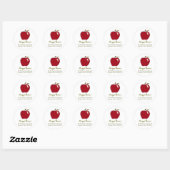 Red Apple Address Labels Runder Aufkleber (Blatt)
