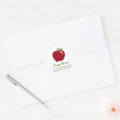 Red Apple Address Labels Runder Aufkleber (Umschlag)