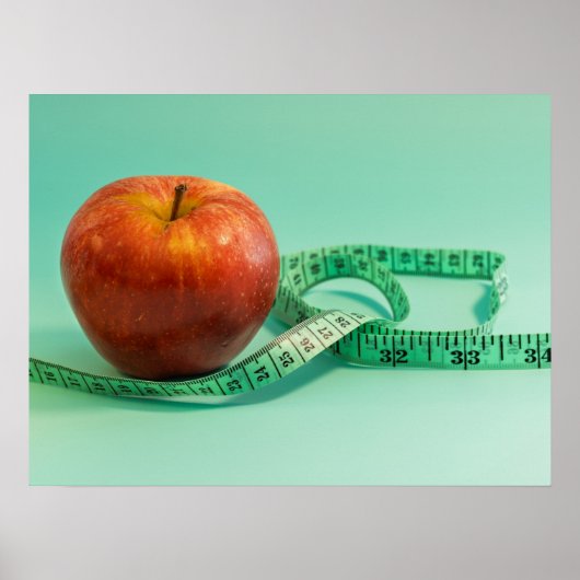 Red Apple and Tape Nutritionist Health Coach Foto Poster (Vorne)