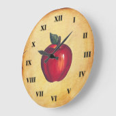 Red Apple Antique Look Große Wanduhr (Winkel)