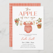 Red Apple Baby Clothesline Baby Dusche Einladung (Vorne/Hinten)