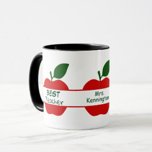 Red Apple Best Teacher Personalisiert Tasse