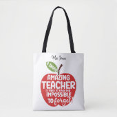 Red apple Big Heart to shape little minds teacher Tasche (Vorderseite)
