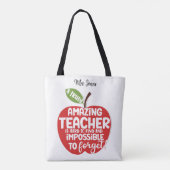 Red apple Big Heart to shape little minds teacher Tasche (Rückseite)