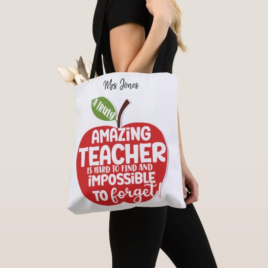 Red apple Big Heart to shape little minds teacher Tasche (Von Nahem)