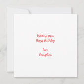 Red Apple Birthday Card Karte (Rückseite)