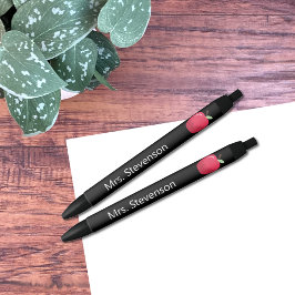 Red Apple Black Ink Teacher Pen Kugelschreiber