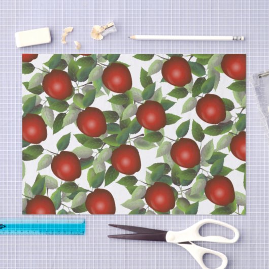 Red Apple Botanical Seidenpapier (Handwerk)