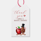 Red Apple Brautparty danke Geschenkanhänger (Vorderseite)