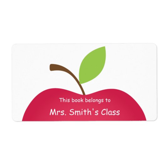 Red Apple Classroom Book Plate (Vorne)