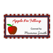 Red Apple Custom Canning Labels (Vorne)