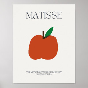 Red Apple Cutouts Minimalistisch drucken Poster