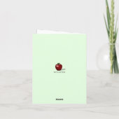 Red Apple "Danke Lehrer" Personalisiert School Dankeskarte (Rückseite)