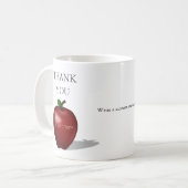 Red Apple "Danke Lehrer" Personalisierte Nachricht Kaffeetasse (Vorderseite Links)