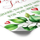 Red Apple Date Night Ideas. Date Jar Bridal Game Poster (Ecke)