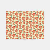 Red Apple Doodle Muster Fleecedecke (Vorderseite (Horizontal))