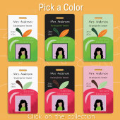 Red Apple Educator White Foto ID Abzeichen Ausweis