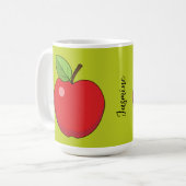 Red Apple | Eigenname hinzufügen Kaffeetasse (Vorderseite Links)