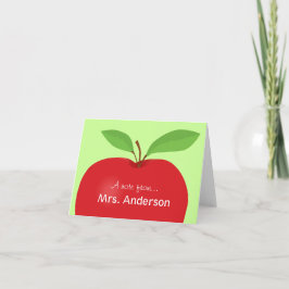 Red Apple Eine Nachricht von der Notecard für Lehr