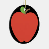 Red Apple Emoji Keramik Ornament (Rechts)