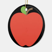 Red Apple Emoji Keramik Ornament (Links)