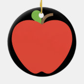 Red Apple Emoji Keramik Ornament (Hinten)