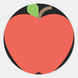 Red Apple Emoji Runder Aufkleber