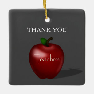 Red Apple for Teacher Personalisiert School Year Keramikornament