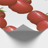 Red Apple Frucht Food Pattern Geschenkpapier (Ecke)