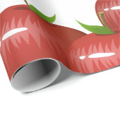 Red Apple Frucht Food Pattern Geschenkpapier (Rolleneckpunkt)