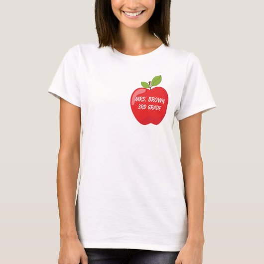 Red Apple für Ihren Lehrer T-Shirt (Vorderseite)