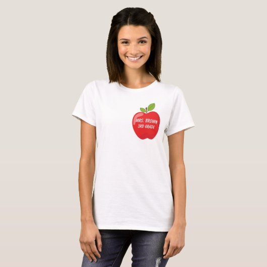 Red Apple für Ihren Lehrer T-Shirt (Vorne ganz)