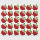 RED APPLE Glossage Wrapping Paper Geschenkpapier (Flach)