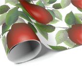 Red Apple Greenery Geschenkpapier (Rolleneckpunkt)