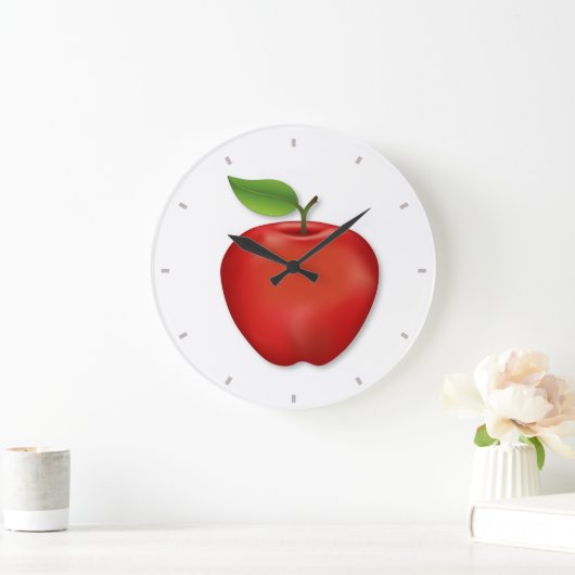 Red Apple Große Wanduhr (Zuhause)