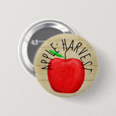 Red Apple Harvest Holz Sign Button (Vorne & Hinten)