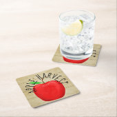 Red Apple Harvest Holz Sign Paper Untersetzer (Vor Ort)