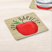 Red Apple Harvest Holz Sign Paper Untersetzer (angewinkelt)