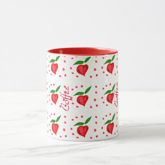Red Apple Heart Tasse (Zentrum)