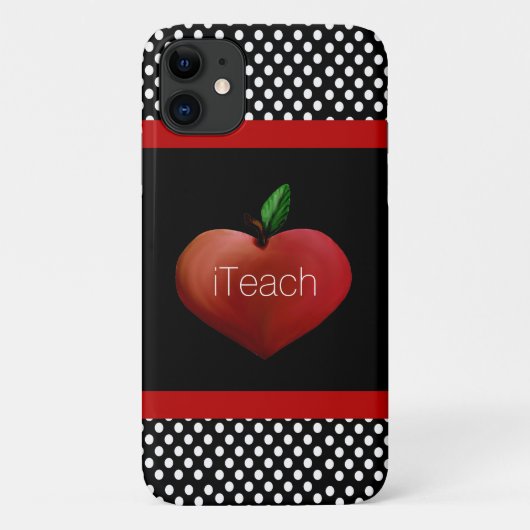 Red Apple Heart Teacher Case-Mate iPhone Hülle (Rückseite)
