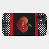 Red Apple Heart Teacher Case-Mate iPhone Hülle (Rückseite (Horizontal))