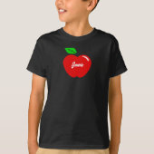 Red Apple Individuelle Name Kids T-Shirt (Vorderseite)