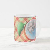 Red Apple Karierte benutzerdefinierbare Foto-Tasse Mattglastasse (VorderseiteRechts)