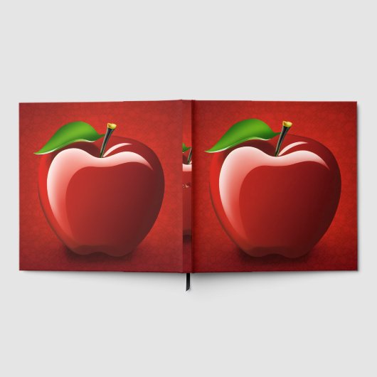 Red Apple Logo Guest Book Gästebuch (Voll)