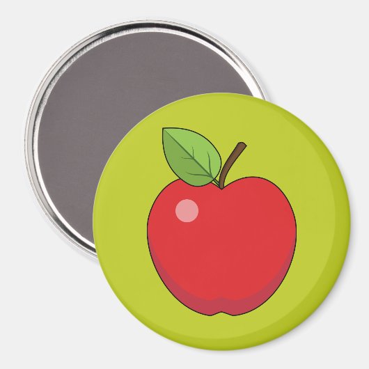Red Apple Magnet (Vorderseite/Rückseite)