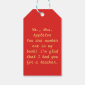 Red Apple Malerei A+ Teacher Gift Cards Geschenkanhänger (Rückseite)