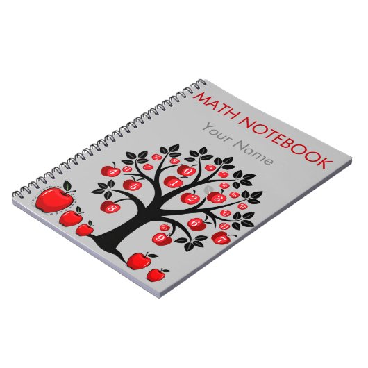 Red Apple Math Tree Notizblock (Linke Seite)